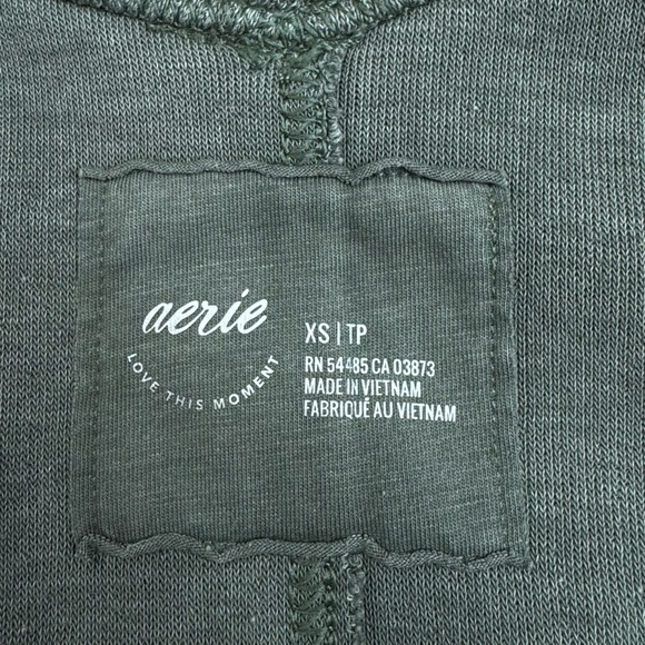 Aerie Wonder Textured Shirt Oversize Loungewear Comfy XS - Picture 3 of 8